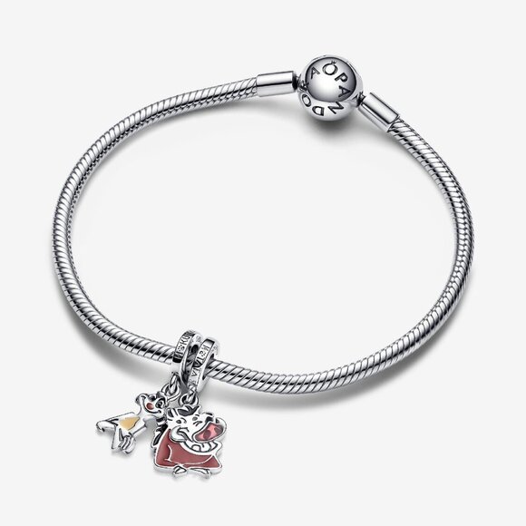Pandora Disney The Lion King Timon & Pumbaa Splittable Dangle Charm - Picture 3 of 6